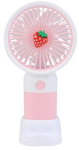 Tomedeks Handventilator,Mini Ventilator mit 400mAH Wiederaufladbarer Akku,Persönlicher Tragbarer Hand Ventilatoren Batteriebetrieben mit 3 Geschwindigkeiten,Perfekt für Reisen im Freien (Rosa)