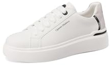 QUEEN HELENA Sneakers Casual Scarpe da Ginnastica Leggere Comode Donna X32-60 (Bianco e Grigio, Sistema Taglie Calzature EU, Adulto, Donna, Numero, Media, 38)