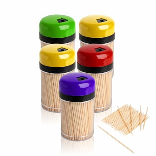 Palillos de dientes de madera, palillos de cóctel seguros de doble cara de bambú para recoger frutas, queso de cereza, hogar, oficina, fiestas, bufé, canapé, aperitivos, pinchos de aperitivos