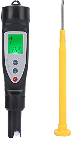 Telituny Testeur de PH Numérique étanche PH-2033H, Précision de 0,01 µs, étalonnage en 3 Points, Compensation Automatique de Température pour Culture Hydroponique, Aquariums, Piscines et