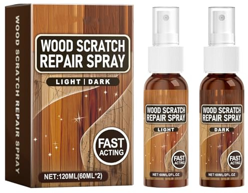 Mnozreo Prodotto per la Rimozione dei Graffi sul Legno,60ML*2,Riparazione di Mobili in Legno,Scrivanie E Pavimenti