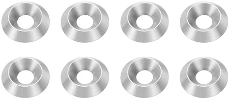QUARKZMAN 8 Pcs Rondelle Fraisée M8 Rondelle Conique 5x25mm Acier Inoxydable 304 Rondelles Inox, Joints, Cales pour Pièces d'Accessoires Mécaniques, Argenté