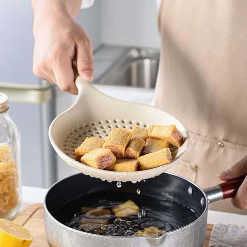 Schiumarola in silicone resistente al calore, colino: ideale per cucinare e scolare