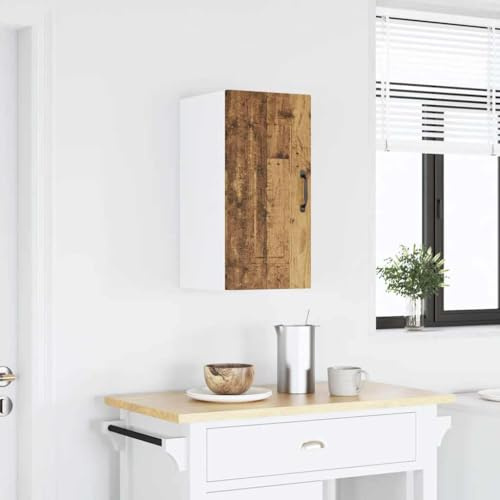 RMIHSJG Kalmar - Armadietto da cucina, effetto legno antico, con pratica porta e molto spazio per ciotole, piatti, pentole, utensili da cucina