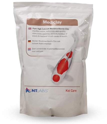 NT Labs Koi Care Mediclay 1.5kg, Clarifies pond water, enhances koi skin quality, stimulates fish appetite