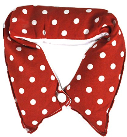 Pointed Collar Polka dot red/Snow, Wärmekragen