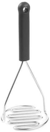 HENDI Kartoffelstampfer, Gemüsestampfer, Geschirrspülmaschinengeeignet, 95x(H)230mm, Edelstahl/Polypropylen