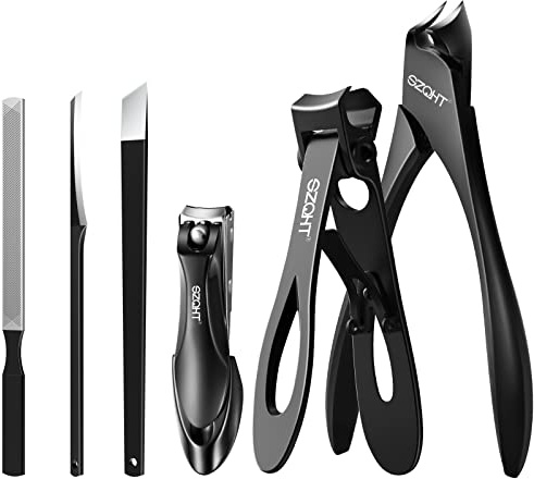 SZQHT Podiatrist Toenail Clippers Set, Professional Toe Nail Clippers for Thick & Ingrown Nails Cutter for Men,Women,Seniors,Heavy-Duty Manicure Set Pedicure Kit for Elder