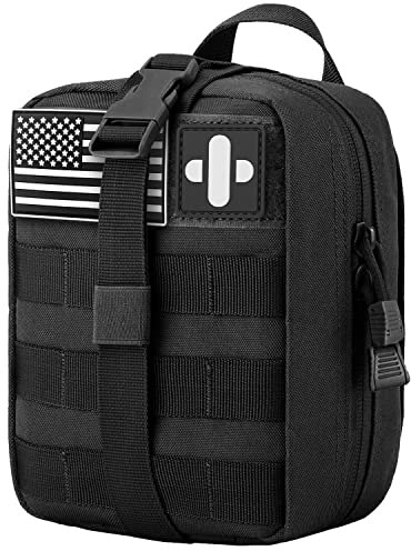 MEQI Medizinische Molle Taktische Tasche, EMT Erste-Hilfe-IFAK Rip-Away-Tasche für Camping, Jagd, Wandern, Zuhause, Auto und Abenteuer