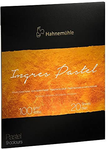 Hahnemühle The Collection, Ingres Pastel, 100 g/m², Echt-Bütten-Pastellpapier, 9 unterschiedliche Farben, 30x40 cm, 20 Blatt