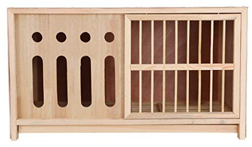Vogel voliere Vogelvoliere Holz ,Umweltfreundlicher Taubenkäfig Im Freien, Vogelkäfig Für Balkonanpassung, Lichtdichte Tür, Einfache Installation, 4 Größen ( Color : Natural , Size : 70*40*40CM )