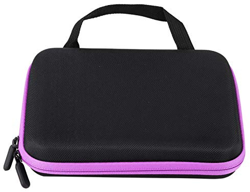 Tyenaza Borsa per il Trasporto dell'Olio Essenziale, 63 Scomparti Valigetta per il Trasporto di Oli Essenziali Portatile Borsa da Viaggio per Olio Essenziale per Bottiglie Olio Essenziale (Viola)
