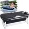 CRS faltbare Badewanne Erwachsene 138cm Länge | Klappbare mobile Badewanne für Dusche und Badezimmer | tragbare Klappbadewanne zum Aufstellen Schwarz