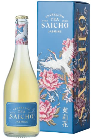 Saicho | Luxurious Non-Alcoholic Jasmine Sparkling Tea - Apple Sherbet, Lychee & Vanilla Notes - 750ml Bottle - Gift box included