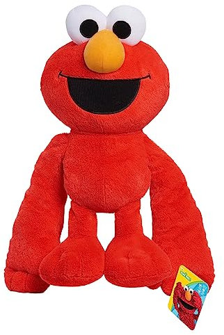 Sesamstraße Monster Hugs Plüsch-Elmo, beschwertes Kuscheltier, 1 kg, 48 cm, Kinderspielzeug ab 18 Monaten, Amazon Exclusive von Just Play