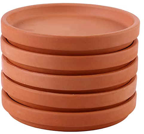 BESPORTBLE 5 Stück Terrakotta-Pflanzgefäß-Tablett Blumentopf-Untersetzer Pflanzen-Abflussschalen Pflanzschalen Für Töpfe Große Pflanzgefäß-Untersetzer Keramik-Pflanzen-Untersetzer