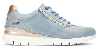 Pikolinos Deportivos en Cuero CANTABRIA para Mujer Color Denim
