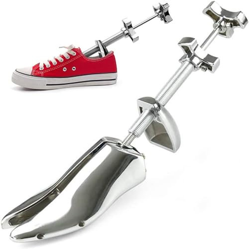 ZORZA Hormas para botas, hormas para zapatos, alargadores y extensores de zapatos, hormas para zapatos ajustables para pies anchos,Camilla de zapatos de aleación de aluminio,Plata,39~45