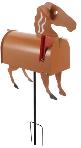 UKCOCO Boîte Aux Lettres Élégante en Forme de Cheval Boîte Aux Lettres Vintage en Fer Décoration de Jardin pour La Maison Le Bureau