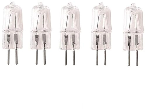 JZLBBC 5Pcs G5.3 220V 50W 100W Halogen Light Bulbs Clear Capsule Halogen Bulb G5.3 230V 20W GU5.3 Bi-Pin Base Dimmable Warm White,15W