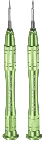 sourcing map Präzisions-Torx-Schraubendreher, T2 x 25 mm, magnetischer Stern, 6-Punkt-Kopf, Mini-Stift-Schraubendreher mit rutschfestem Griff für Brillen, Uhren, Laptops, Elektronik, Grün, 2 Stück
