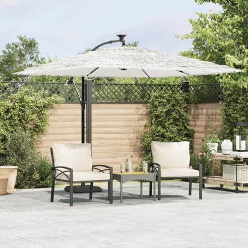 XGWKCNV Lawn & Garden Gartenschirm mit Stahlstange weiß 269x269x235cm Outdoor Living