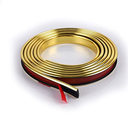 Flexible Self Adhesive PVC Channel Edge Trim Molding for Cabinet Plywood Table 4m (Gold 9mm)