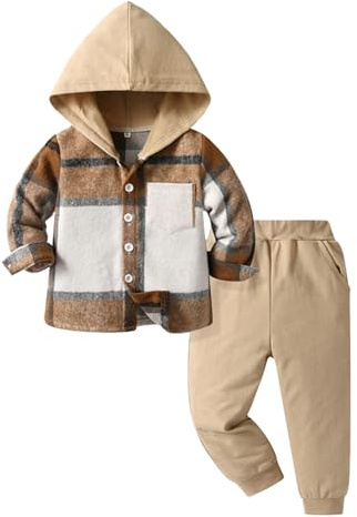 Jungen Hoodie Trainingsanzug - Jungen Bekleidungssets Sweatshirt+Elastische Taille Hosen Fashion Und Comfortabel Basic 2 Teiler Jogginganzug HüBscher Bedruckter Sweatshirt Anzug FüR 3-14 Jahre Alt