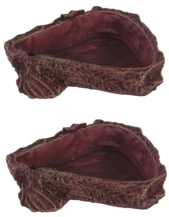 BUGUUYO 2pcs Hedgehog Feeding Bowl Pet Water Dish Resin Reptile Food Bowl Compact Snack Basin