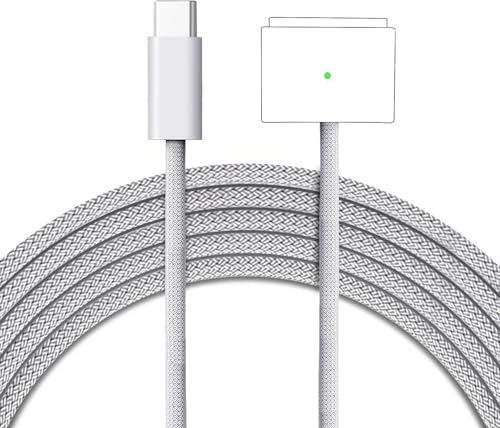Cable de Carga Magnética 3 (2m, 140W) para MacBook Pro/Air – Compatible con MacBook Pro 14/16 (2021-2023), Air M2 (2022), Carga Magnética USB-C Segura y Rápida