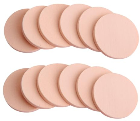 PACKOVE 24 Stück Runde Make-up-schwämme für Nass- und Trockenanwendung Puderquasten Gesichts-make-up-schwamm für Getönte Creme und Flüssige Foundation Beutel