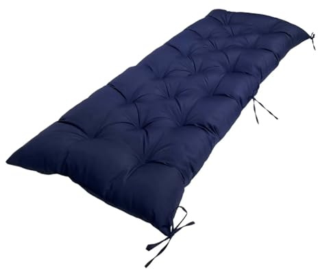 Deckchair Cushion Patio Cushion Lounger Seat Cushion for Bench Outdoor Furniture Porch RockersDeckchair CushionDeck Chair CushionGarden Recliner Chair Cushion Outdoor Cushions For Chairs(Dark Blue)