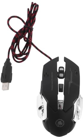 SOIMISS Souris de Jeu Filaire Ergonomique RGB USB pour Gamer Coussinets Antidérapants Dpi Réglable Plastique Solide pour Ordinateur Portable et Pc Confort Noir