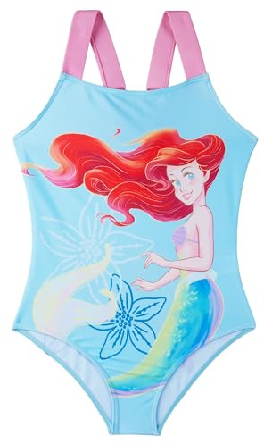 Disney Frozen | Moana | Little Mermaid Badeanzug Mädchen, Einteiliger Sommer Badeanzug Kinder mit Verstellbaren Trägern, Bademode für Strand Pool