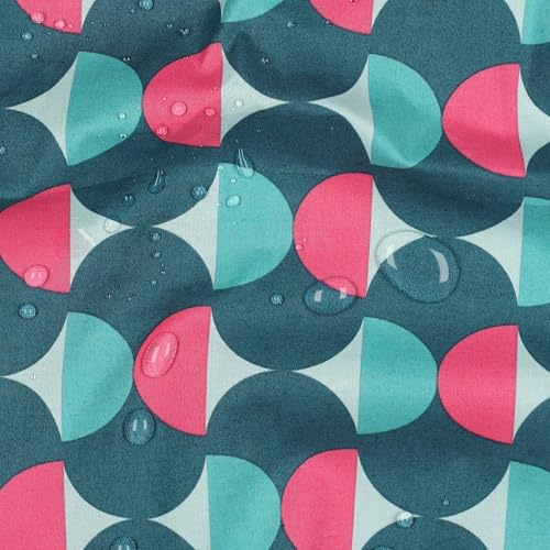 Beschichtete Baumwolle GRAPHIC | bordeaux oder purple | by Poppy | Ökotex | ab 50x148cm | Meterware (petrol)