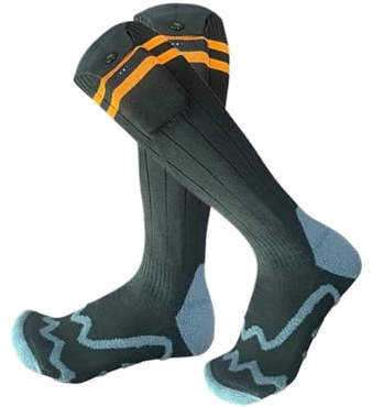 Chaussettes chauffées-électriques et réchauffants Thermiques Rechargeables, 4 Niveaux de Chauffage réglables | Chaussettes de Chaleur durables et opérationnelles, équipement extérieur d'hiver pour Le