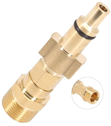 Adattatore a baionetta in ottone per pulitori ad alta pressione Lavor e Parkside, filettatura maschio M22, 160 bar / 30 l/min, compatibile con tubi spray BSP