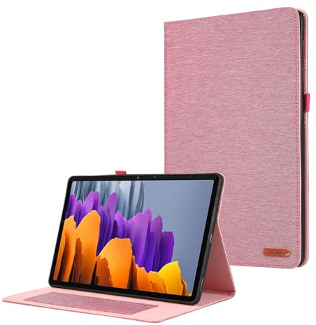 Funda delgada compatible con Samsung Galaxy Tab S10 Plus/S9 Plus/S9 FE Plus, Funda Smart Folio Stand a prueba de golpes con despertar/arrastre automático, TPU suave para Tab S10+ 12.4 (Pembe)
