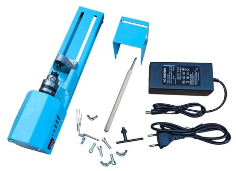 rockible Mini torno fresador multiusos compacto de para bricolaje, carpintería, pequeño torno de banco para lijado y de artesanías.