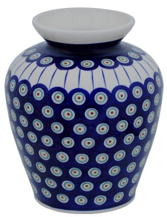 Original Bunzlauer keramisk vas/blomvas, höjd 17,0 cm i dekor 8