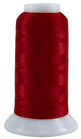 Superior Threads Bottom Line 2-Ply 60-Weight Polyester Embroidery Quilting Sewing Thread - 3,000 Yard Cone (#627 Bright Red)