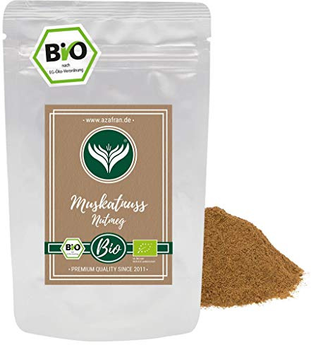Azafran BIO Muskatnuss Pulver Muskatnüsse gemahlen 100g