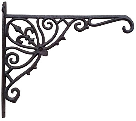 Sport Tent-Vintage Haken Blumenampel Halterung Blumenhalter Wandhalterung Regalhalterung Gusseisen Antik rustikal für Regalträger Regalwinkel Regalhalter Wandkonsolen, 30 * 26 * 3.5cm