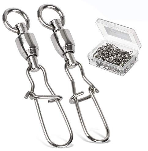 9TONG Kugellager Wirbel Angeln Snap Angeln Rolling Wirbel Salzwasser Edelstahl Angelwirbel Barrel Kugellager 25er Pack 77lbs