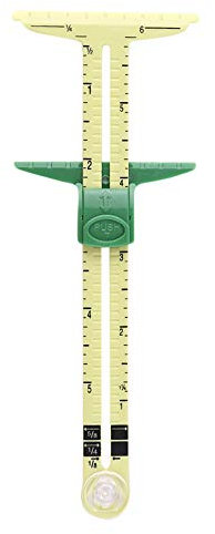 TF T-Shaped Sliding Gauge Sewing Measuring Ruler Tool No Hassle Triangles Gauge Handy Hem Gauge Seam Allowance Buttonhole Spacer and Circle Compass