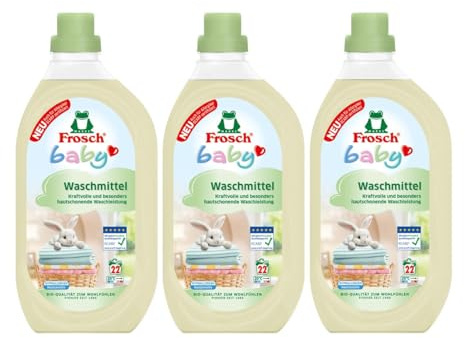 Frosch Baby flytande tvättmedel, 3-pack (3 x 1,5 l) för 63 tvättladdningar
