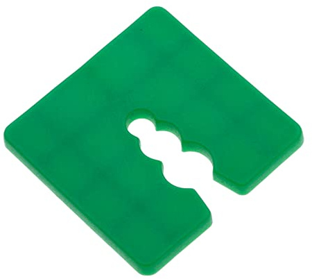 Abstandspackung flache Unterlegscheiben für DIY - Packer Abstandskeil für Möbel, Nivellierung, Abstand Fliesen, Tür, Fenster, Installation - (Packung mit 50) Kunststoffrahmen farbcodiert 50x50x2mm