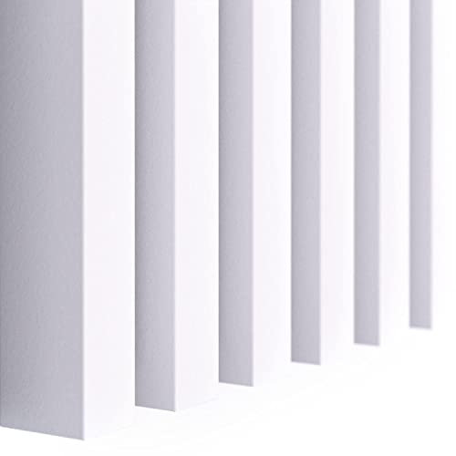 KLEMP CLASSIC Lamellenwand aus MDF 30x40 mm, vertikale oder horizontale Decken- oder Wandverkleidung, Holzpaneele für Wand und Decke, für Flur, Schlaf- oder Wohnzi mmer 17er-set Weiß Matt