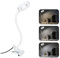 7W Clip On Reading Light Dimmable for Bed, 3 Colours & 10 Brightness, 48 LED Desk Lamp for Home Office, Flexible USB Clamp Bedside Lamp, Eye Caring LED Clip Desk Light for Craft Make Up, White