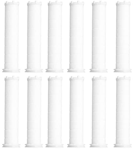 FTVOGUE 12 pièces pommeau de Douche élément filtrant PP Coton Accessoires de Bain pour pommeau de Douche Hydro détachable 10.5 cm